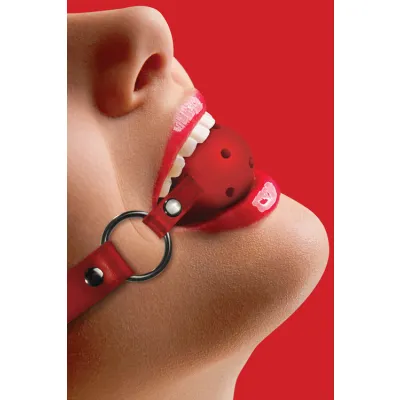 Shots Toys Red Breathable Ball Gag