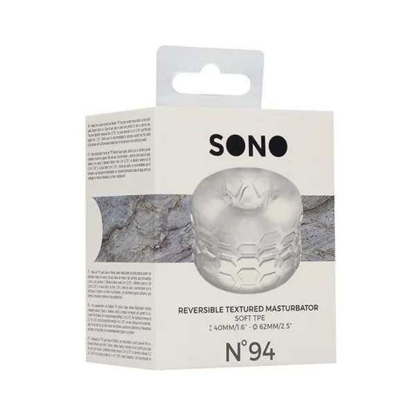 Sono N0. 94 - Reversible Textured Masturbator - Transparent