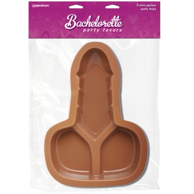 Bachelorette Party Favors Mini Party Pecker Trays Flesh Party Trays 3 Pack