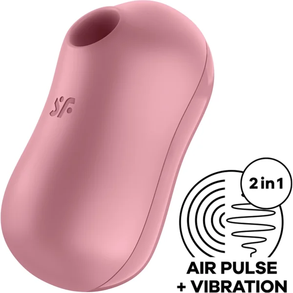 Satisfyer Cotton Candy Pressure Wave Rechargeable Waterproof Clitoral Stimulator - Pink