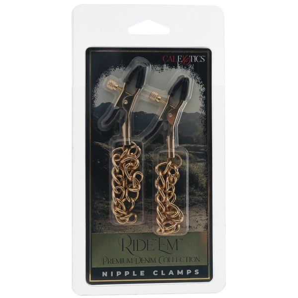 Ride 'em Premium Denim Collection Nipple Clamps