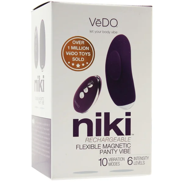 NIKI Rechargeable Silicone Panty Vibrator by VeDO - Purple