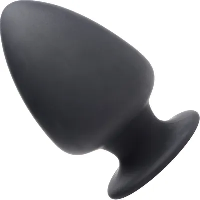 Squeeze It Squeezable Silicone Anal Plug Medium Black