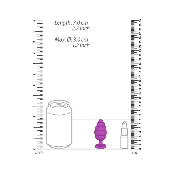 Ouch! Regular Ribbed Diamond Heart Plug