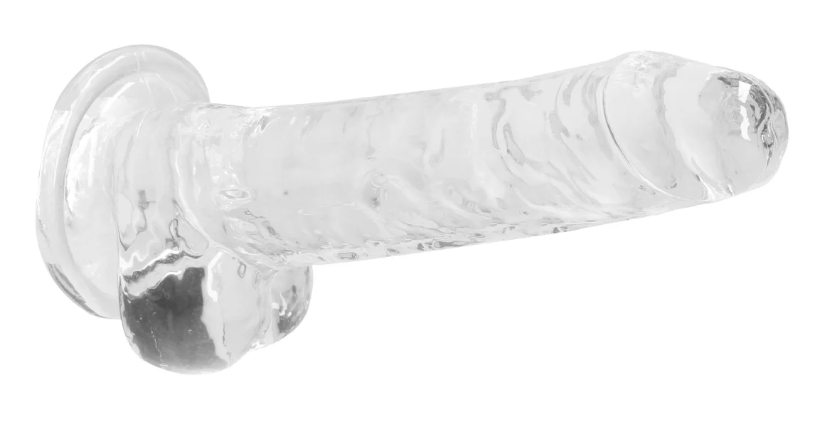 7 Inch Realistic Dildo With Balls - Translucent