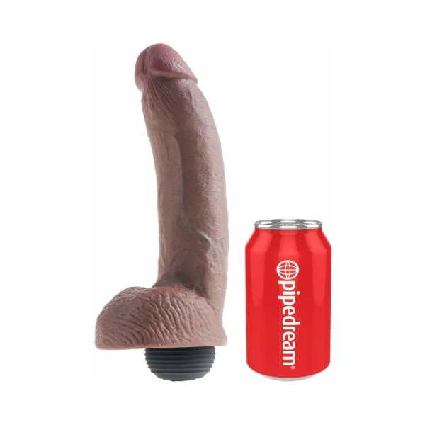 King Cock 9 inches Squirting Dildo Brown