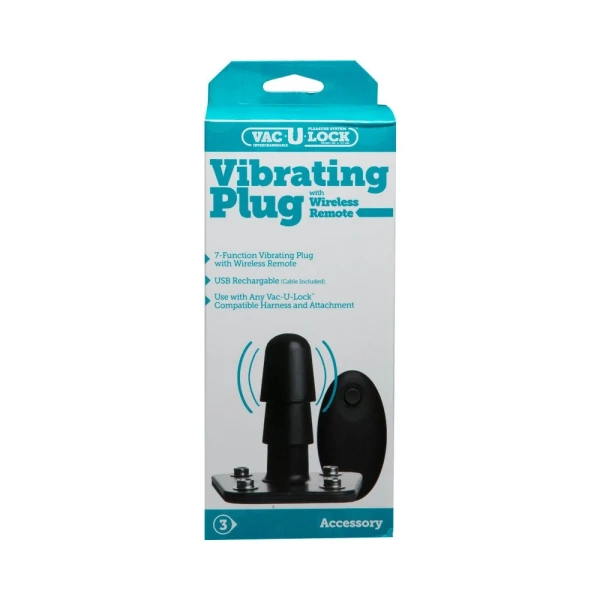 Vac-U-Lock™ Vibrating Plug with Wireless Remote
