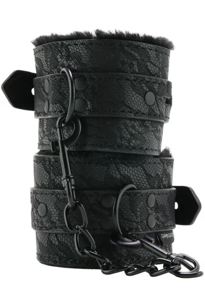 Sincerely Lace Fur Lined Hand Cuffs by Sportsheets