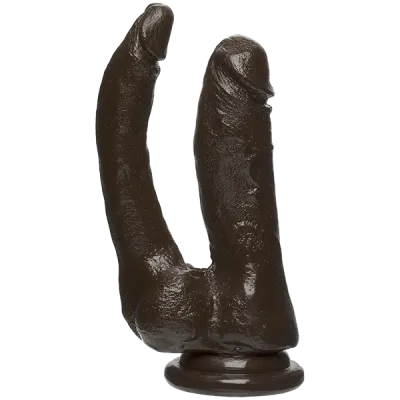 The D Double Dippin D Dildo Firmskyn Black