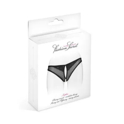 Fashion Secret Sophie Crotchless Thong with Pearl