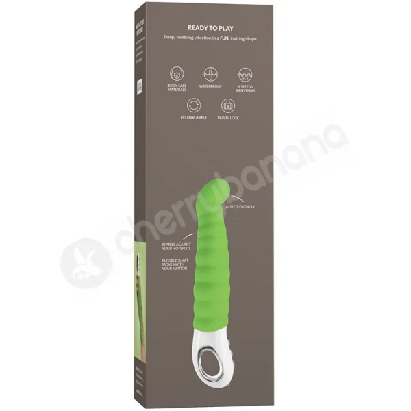 Fun Factory Patchy Paul G5 Green Silicone Waterproof Vibrator
