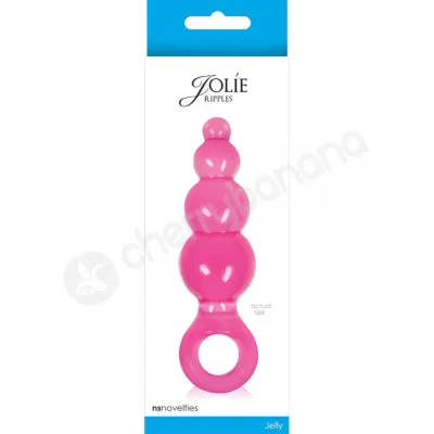 Jolie Ripples Pink Medium Butt Plug