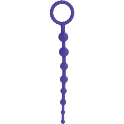 Booty Call X 10 Silicone Anal Beads Purple 8 Inch