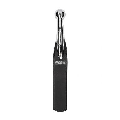Ball Metal Handle With Saddle Leather Paddle Black