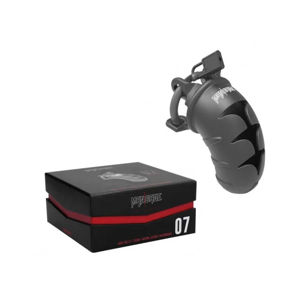 Mancage Model 07 Chastity 3.1 Inches Silicone Cock Cage Black