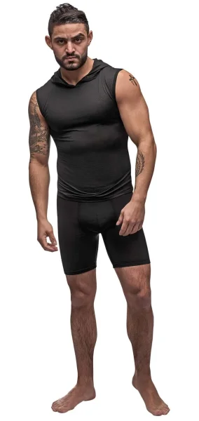 Black Nite Hoodie Tank - Black - Medium