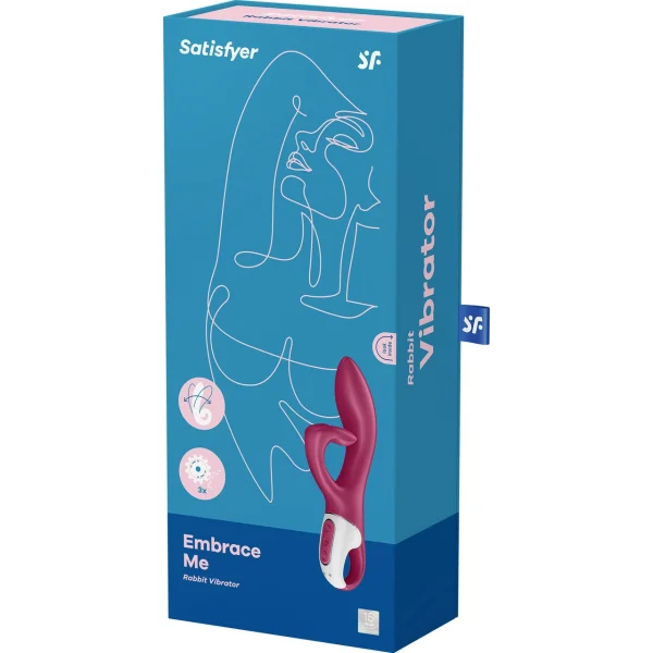 Satisfyer Embrace Me Silicone Rechargeable Flexible Dual Stimulation Vibrator - Berry