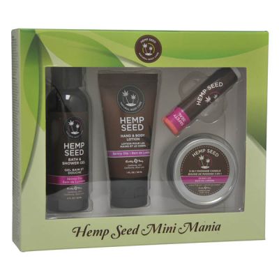 Hemp Seed Mini Mania Skinny Dip Vanilla Fairy Floss Scented Lotion Kit 4 Piece Set