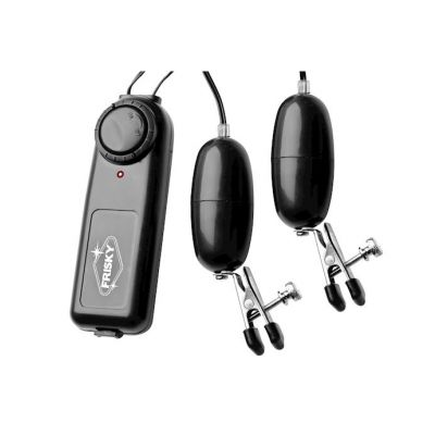 Vibe Me Vibrating Nipple Clamps With Variable Speeds Black