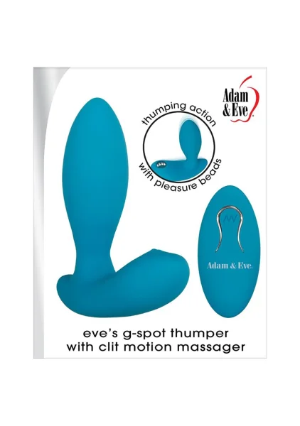Adam & Eve Eve's G Spot Thumper w/Clit Motion Massager - Teal