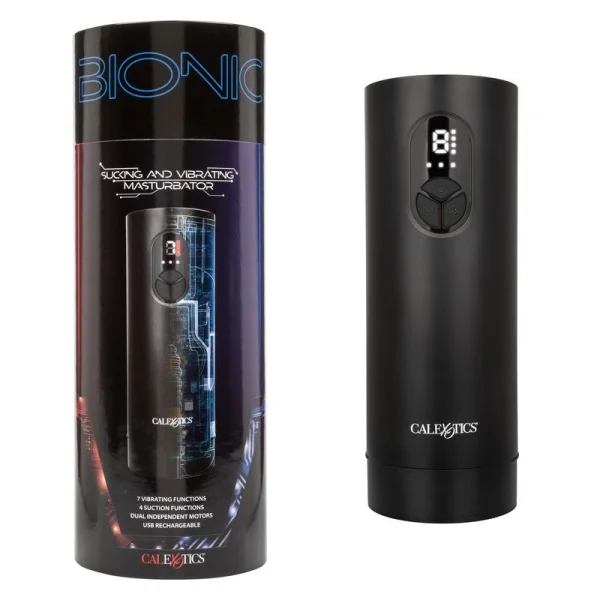 Bionic Sucking And Vibrating Rechargeable Penis Masturbator By CalExotics