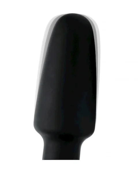 Popper Plug 7x Rechargeable Vibrating Silicone Anal Plug - Black - Small