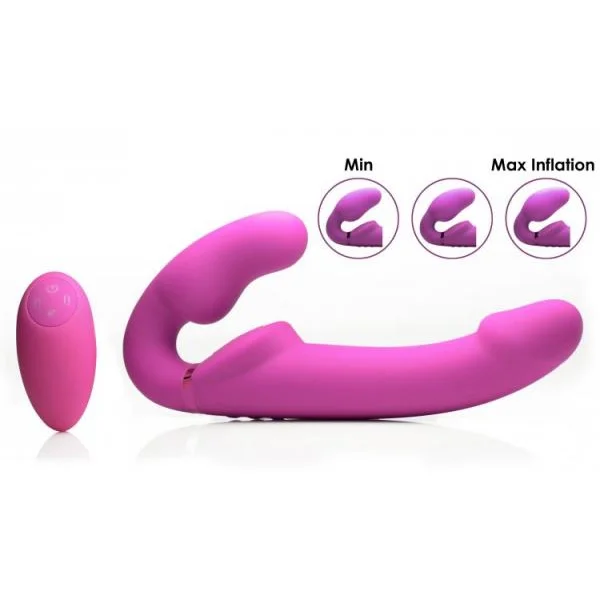 10X Evoke Ergo Fit Inflatable & Vibrating Strapless Strap-On Dildo — image 6 of 8