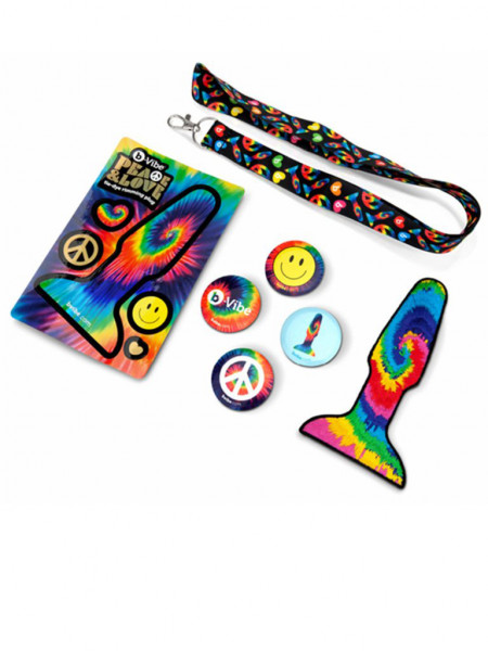 Peace & Love Tie Dye Rimming Plug - B Vibe