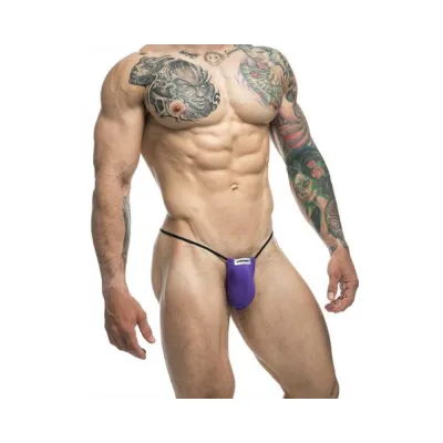 Women s Lingerie Malebasics Justin Simon Classic G string Bulge Purple L xl