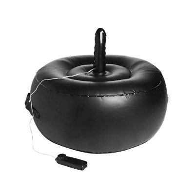 Black Inflatable Seat With Vibrating Dong
