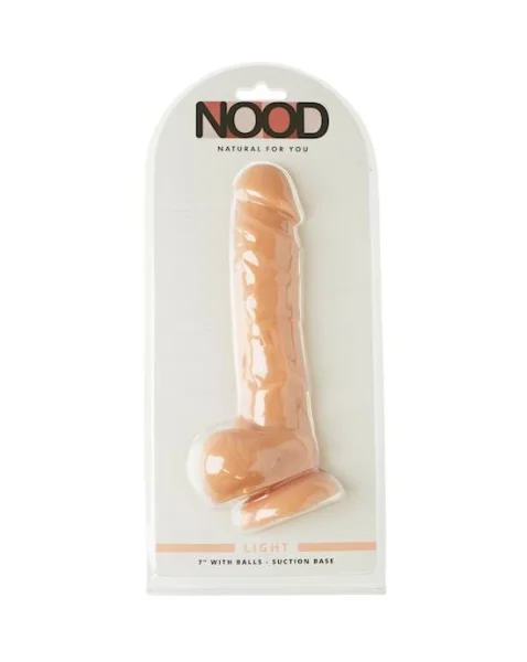Nood 7 Inch Realskin Dildo - Flesh - 7 Inch