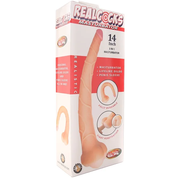 Real Cocks 14 Inch Masturbator and Dildo