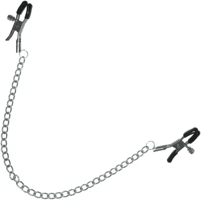 Sex Mischief Chained Nipple Clamps by Sportsheets