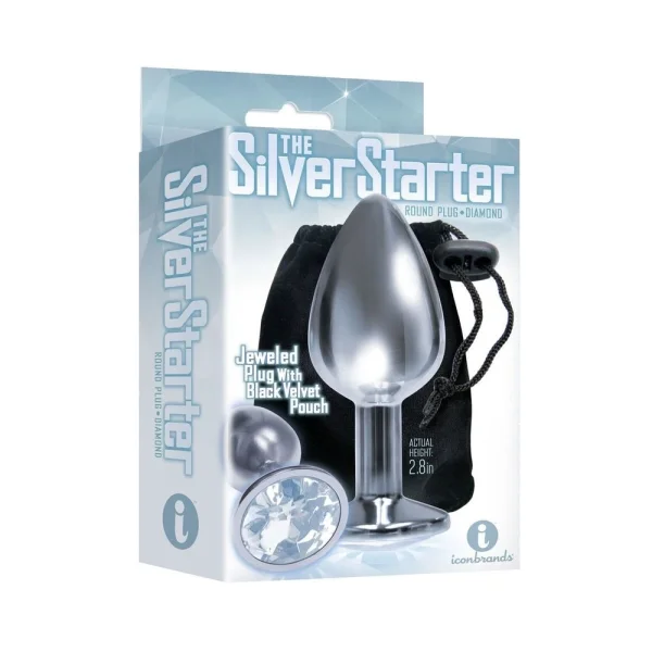 The 9's The Silver Starter Bejeweled Stainless Steel Plug — image 8 of 9