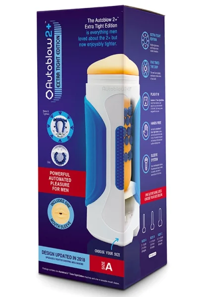 Autoblow 2+ XT Vibrating Masturbator Size A - up to 4" girth