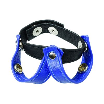Leather V Style Divider black blue