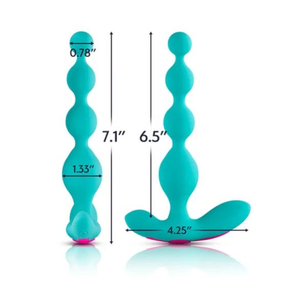 Femmefunn Funn Beads Vibrating Anal Beads Turquoise Blue