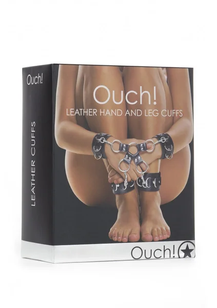 Leather Hand And Legcuffs - Black — image 7 of 8