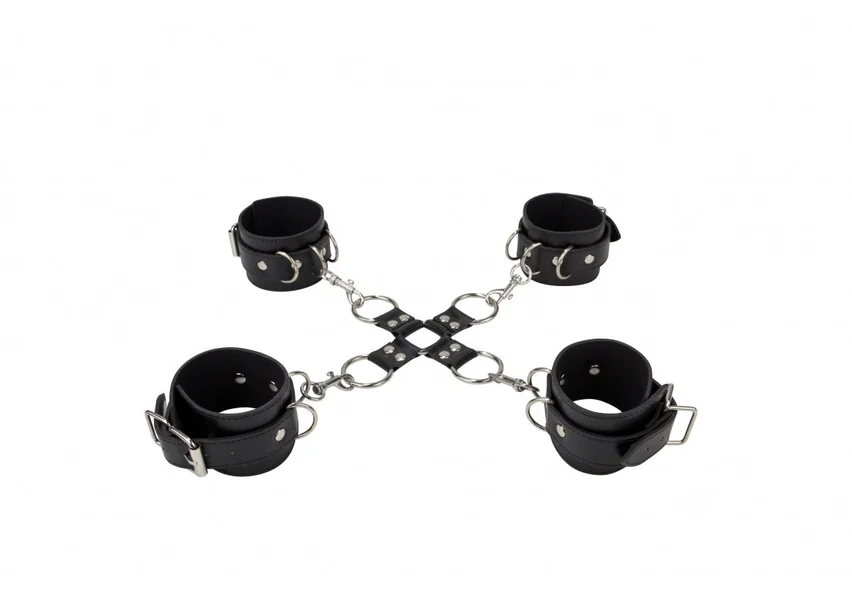 Leather Hand And Legcuffs - Black — image 8 of 8