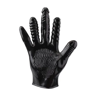 Textured Dildo Glove 9 1 Inch