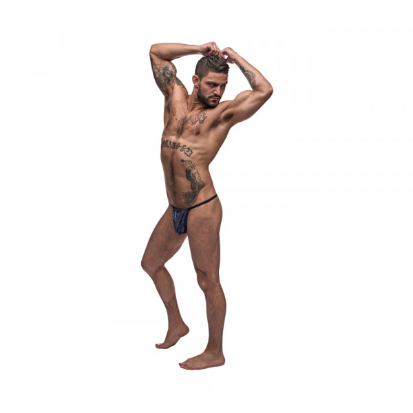 Male Power Blue Streak Micro Thong V Blue Lx