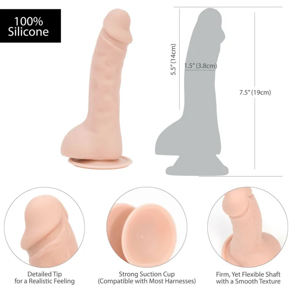 BMS Factory Addiction Brad Realistic Silicone Suction Cup Dildo