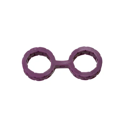 Japanese Style Bondage Silicone Cuffs Small Purple Small