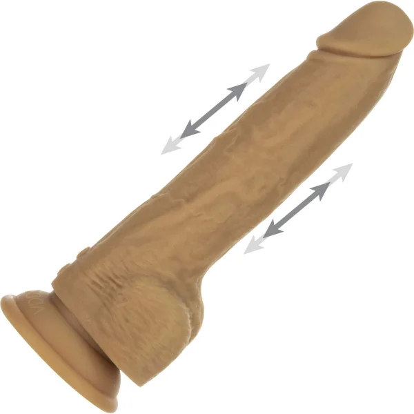 Naked Attraction 9 Inch Thrusting Dildo Caramel