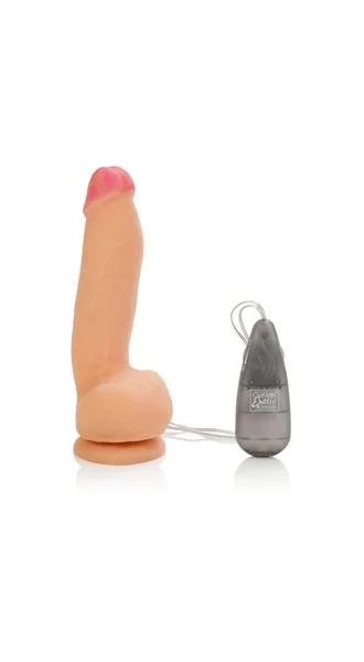 Max Vibrating C*ck & Balls 6.75in W/suction Cup