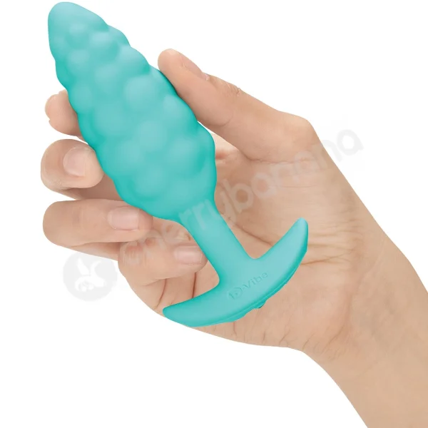 B-Vibe Zoe Ligon Collection Blue Bump Texture Vibrating Anal Plug