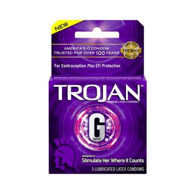 Trojan G spot Lubericated Latex Condom 3pk