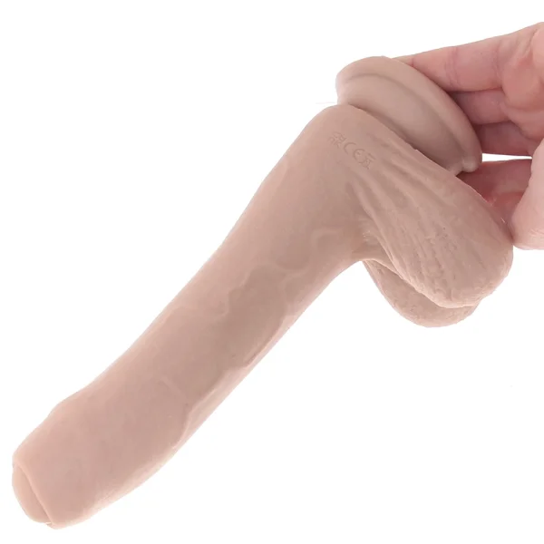 Peek A Boo Uncut Vibrating Rechargeable Silicone Suction Cup Dildo By Evolved Novelties - Vanilla