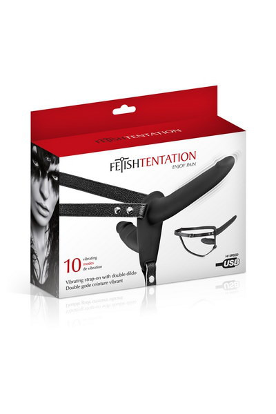 DOUBLE VIBRATING STRAP-ON