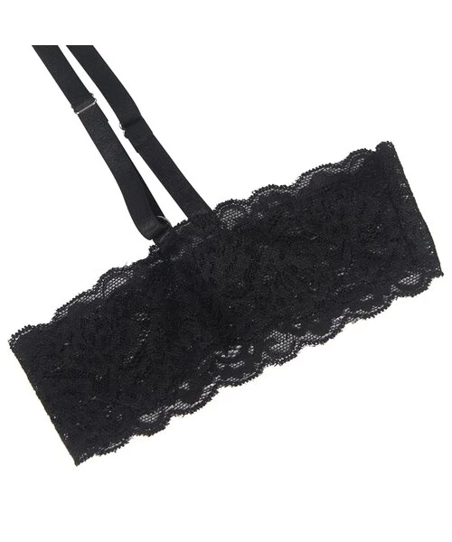 Bondara Flirt Bewitch Black Lace Bralette, Thong & Garter Belt